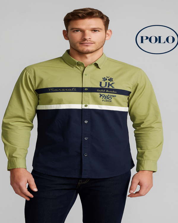 Men’s Color-Blocked Polo-Inspired Shirt