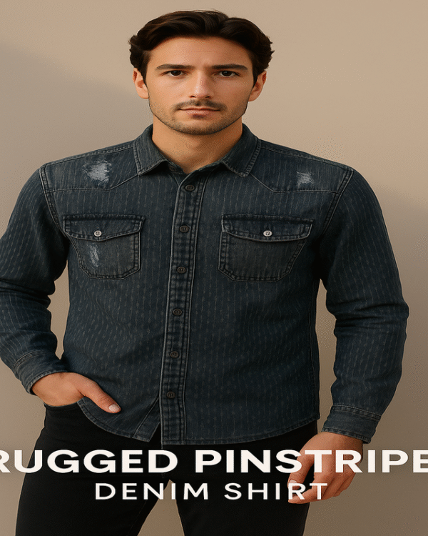 Rugged Stripe Champion Denim Shirt